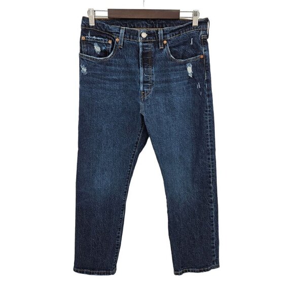 Levis 501 Original Fit Womens Sz 31 Button Fly Straight Leg High Rise Blue - Picture 4 of 13